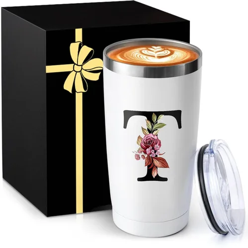 Miniatura 16 de Taza de café aislada de 20 onzas con tapa de acero inoxidable a prueba de derrames y fugas, pesada, grande, reutilizable, térmica, para viajes