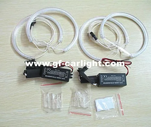 Miniatura 2 de 7000k Anillos de halo ojos de ángel blancos CCFL para BMW E36 E38 E39 E46 con proyector pre-facelift sin errores