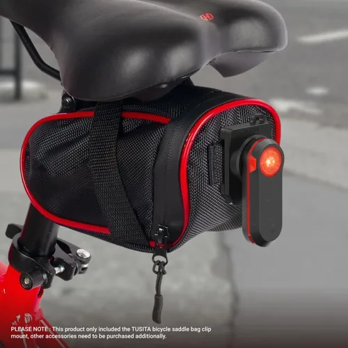 Miniatura 7 de TUSITA Soporte de clip para bolsa de sillín de ciclismo (ranura grande) compatible con Garmin Varia RTL515, RTL510, RVR315, RearVue 820