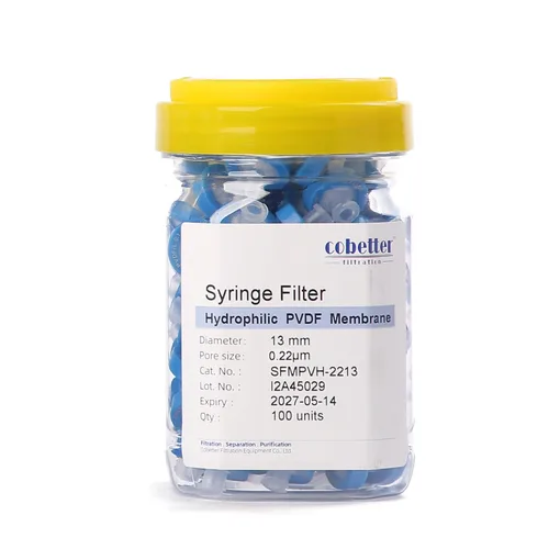 Miniatura 13 de Paquete de 100 Filtros de Jeringa PTFE para Laboratorio Filtros de Filtración Hidrofóbica Tamaño de Poro 0.22μm Diámetro 13mm No estéril Rojo