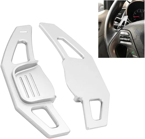 Miniatura 7 de SANRILY Cubiertas de aluminio negro de la palanca de cambios del volante para KIA K3 Forte Koup SX 2015 2016 GT SW 2013 2014 Paddle Shifter
