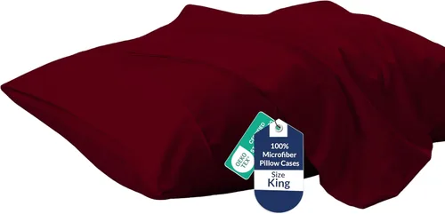 Miniatura 31 de Royale Linens Juego de 2 fundas de almohada Queen – Fundas de almohada de cama – 20 x 30 pulgadas – Fundas de almohada negras – 1800 microfibra