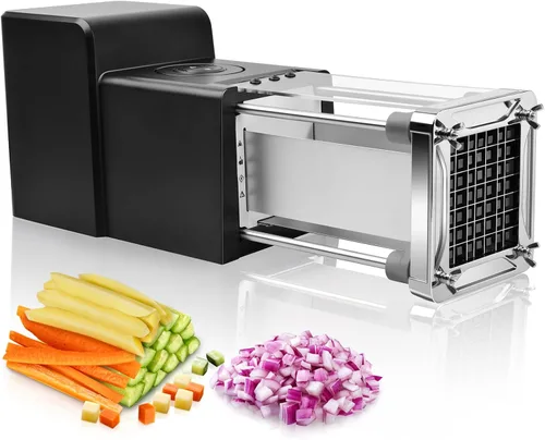 Cortadora eléctrica de papas en bastón Sopito de grado comercial con hoja de acero inoxidable de 1/2 pulgada, perfecta para papas, zanahorias y