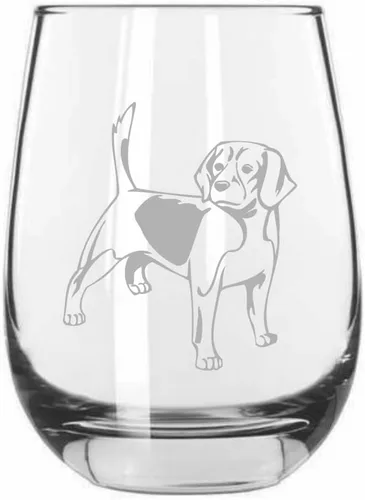 Miniatura 495 de Sakhalin Husky Dog - Copa de vino grabada personalizada de 15.25 onzas sin tallo