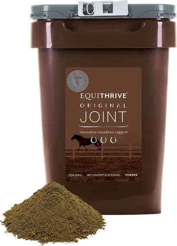 Equithrive Suplemento original para articulaciones en polvo con resveratrol y ácido hialurónico para caballos, cuidado equino, 8 libras