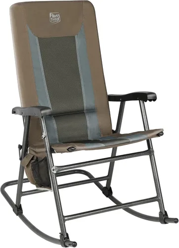 Miniatura 4 de TIMBER RIDGE Mecedora acolchada plegable y silla reclinable para patio con reposacabezas ajustable
