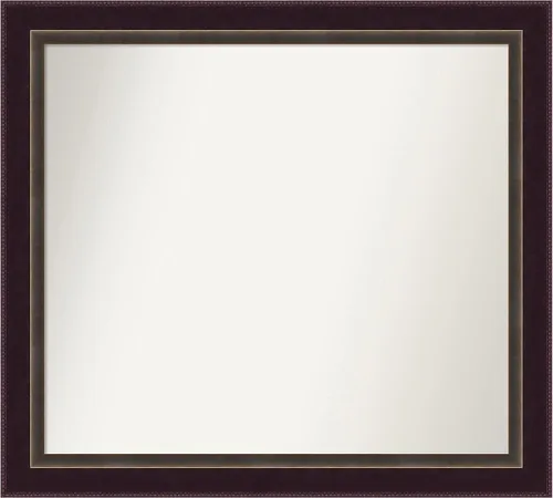 Miniatura 419 de Amanti Art Espejo de baño de bronce para sobre el fregadero, 24 x 24 pulgadas, espejo cuadrado de bronce Lara para tocador, marco de madera