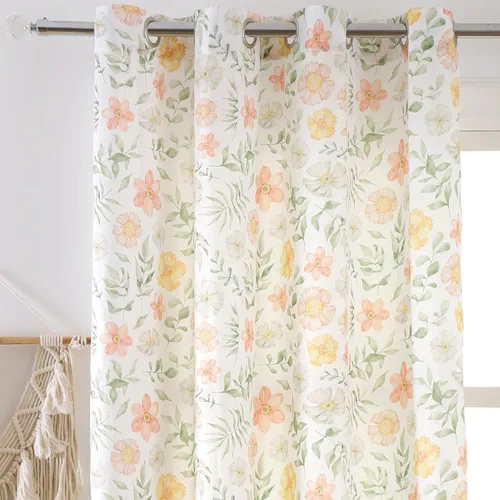 Miniatura 13 de naturetalk Cortinas de privacidad con patrón floral mixto, no se transparentan, cortinas lisas y sedosas con ojales plateados antiguos en la parte