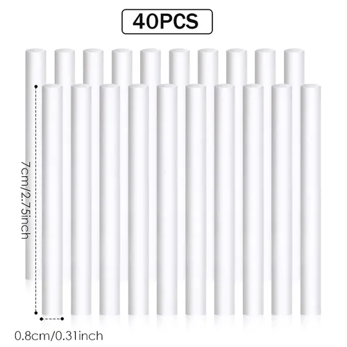Miniatura 3 de 40 piezas de algodón de filtro de humidificador de repuesto, filtros de mini humidificador de viaje, filtros para automóvil, piezas de repuesto