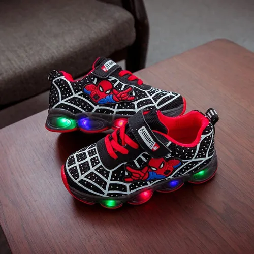 Miniatura 3 de RAYCHY Zapatos iluminados LED de malla ligera transpirable para niños pequeños