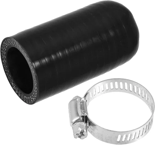 Miniatura 8 de uxcell 1 Unidades 0.236 in ID silicona refrigerante tapa con abrazadera para calentador de refrigerante derivación vacío puerto de agua negro