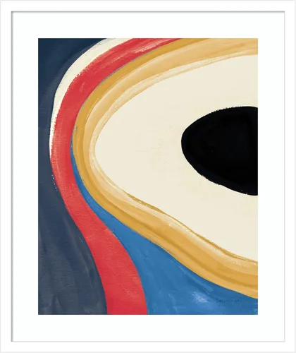 Miniatura 15 de Amanti Art Framed Wall Art Print 21x17 In the Groove II Retro by Danhui Nai, Abstract Wall Art, Modern Contemporary Decor, Small Poster Painting