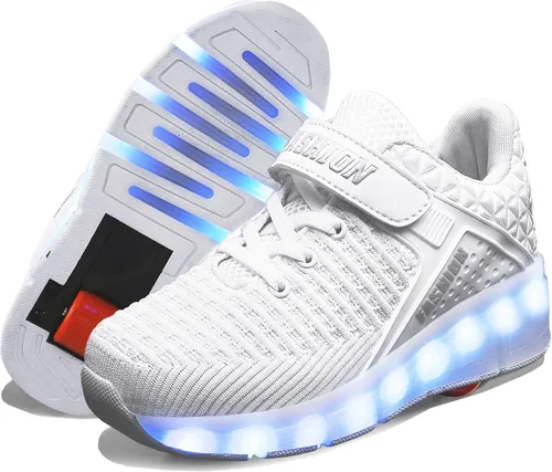 Miniatura 10 de Ufatansy Roller Shoes Girls Boys Sneakers with Wheels Roller Skate Shoes USB Charging LED Light Up Footwear Skates for Beginner Trainers Kids
