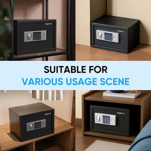 Miniatura 6 de Caja fuerte digital para el hogar, caja de seguridad para pies, caja de seguridad para dinero, joyas, documentos y armas, seguridad digital