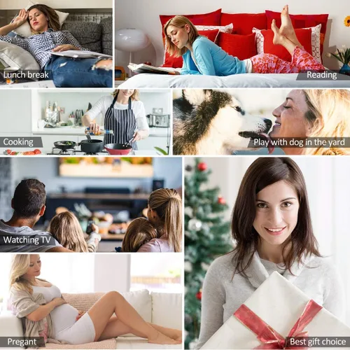 Miniatura 7 de Pantuflas de casa para mujer, cálidas, suaves, de forro polar, botas de interior, suela de goma antideslizante