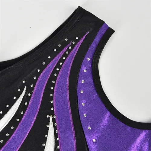 Miniatura 4 de Shiny Waves - Maillot deportivo metálico para niñas