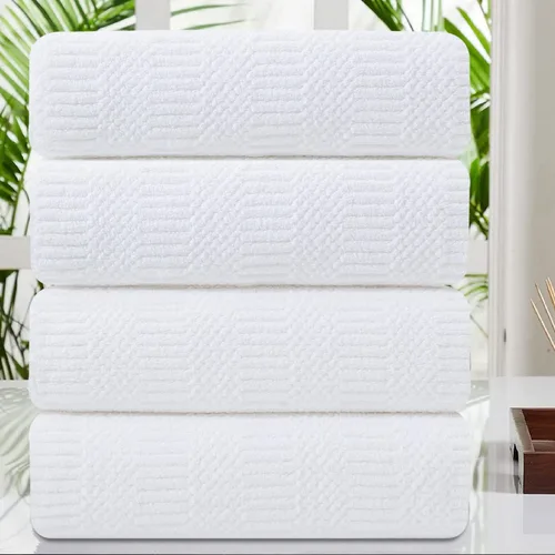 Miniatura 34 de Juego de 8 toallas de baño extra grandes azules - 2 toallas de baño extra grandes, 2 toallas de mano, 4 toallas faciales - 600GSM suaves, altamente