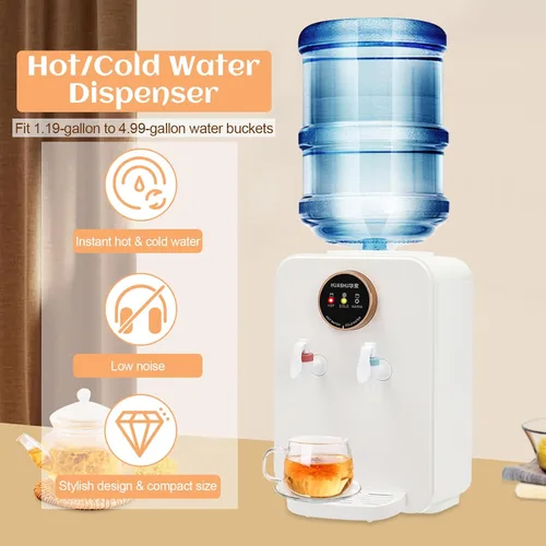 Miniatura 2 de Dispensador de agua caliente/fría para encimera Premium, carga superior, color blanco
