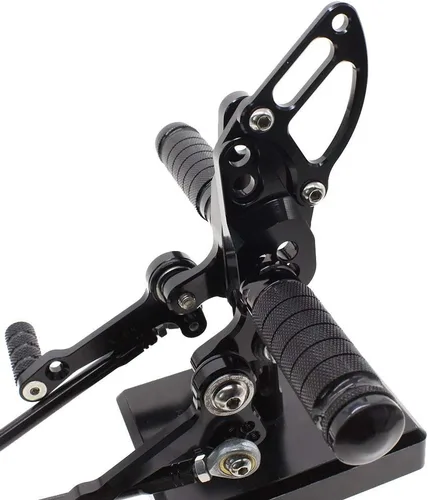 Miniatura 6 de Krace Estriberas para motocicleta, reposapiés, pedales de cambio de freno, tablas ajustables para Ducati STREETFIGHTER 848 1100, color negro