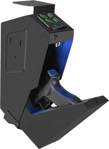Caja fuerte biométrica para pistolas para mesita de noche, escritorio, junto a la cama, pared, camión - Caja fuerte oculta con apertura automática
