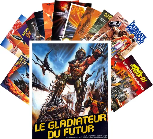 Miniatura 5 de PIXILUV Postales vintage 24 piezas Vintage SciFi Comic Book Art Magazine Covers Negro