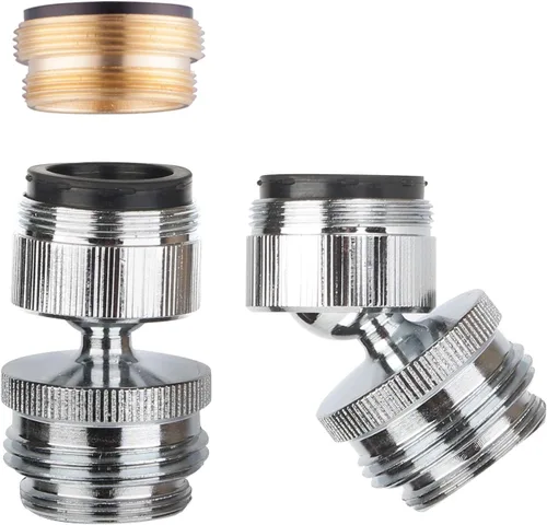 Kit de adaptador de grifo Hibbent, adaptador de aireador giratorio para conectar manguera de jardín - Adaptador de grifo de fregadero de cocina