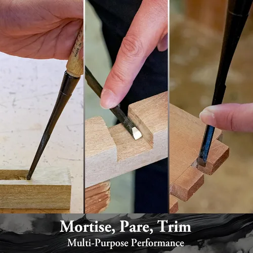 Miniatura 4 de SUIZAN Cincel de madera japonés 1/4" (6mm) - Herramientas profesionales Oire Nomi para carpintería