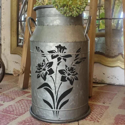 Miniatura 4 de Plantilla de lirio grande de 12 x 15 pulgadas para pintar en madera, lienzo, papel, tela, paredes y muebles, plantilla de flores, reutilizable