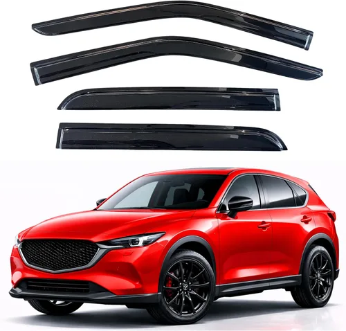 Miniatura 219 de KPY Visor de ventana compatible con Hyundai Tucson 2021-2025, 4 piezas de deflector de ventilación para ventana lateral, estilo Mugen, protector