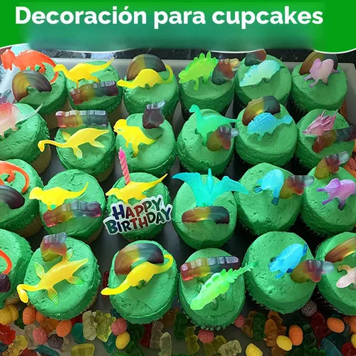 Miniatura 6 de 48 piezas de mini figuras de dinosaurio que brillan en la oscuridad para niños, cesta de relleno de huevos de Pascua, suministros de fiesta