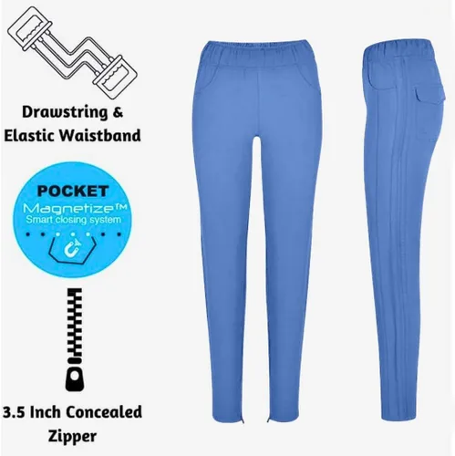 Miniatura 15 de Conjunto de 7 bolsillos Tali & Maya de enfermería para mujer, conjunto de uniforme médico diario para mujer, 3 bolsillos, parte superior, 4