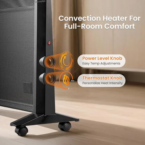 Miniatura 3 de Calentador de espacio para uso en interiores, habitación grande, calentador eléctrico infrarrojo de 1500 W para dormitorio, oficina, protección