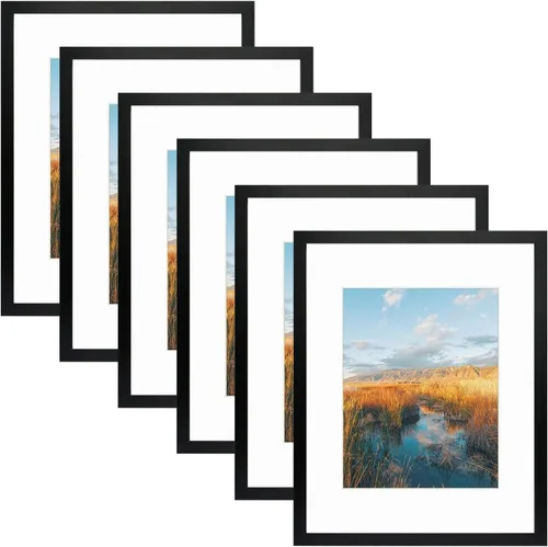 Miniatura 10 de Golden State Art, Portarretratos de pared de 16 x 20 pulgadas con paspartú para mostrar fotos de 11 x 14 pulgadas (negro, paquete de 3)