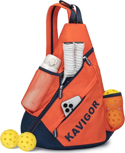 Miniatura 9 de KAVIGOR Bolsa de pickleball 2025, mochila ultraligera convertible con tela suave al tacto y bolsillo húmedo/seco, se adapta a 4 paletas +