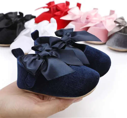 Miniatura 5 de HULYKA Mary Jane - Zapatos planos de goma antideslizantes para recién nacidos zapatos de vestir de princesa para niños pequeños