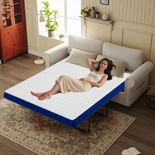 Miniatura 11 de Colchón de tamaño individual, colchón de espuma viscoelástica de gel de 6 pulgadas para dormir fresco por la noche y aliviar la presión, colchón
