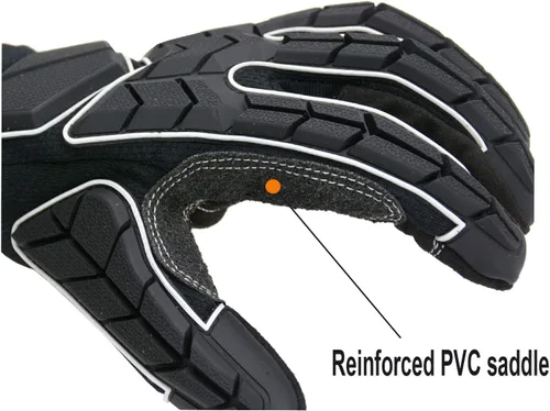 Miniatura 5 de HANDLANDY Anti Vibration Gloves, SBR Padding, TPR Protector, Mechanic Work Gloves