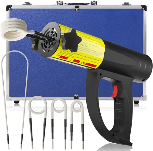 Miniatura 9 de Eliminación de pernos del calentador de inducción, kit de calentador de inducción magnético de 1500 W 110 V con 4 bobinas, calentador de mano