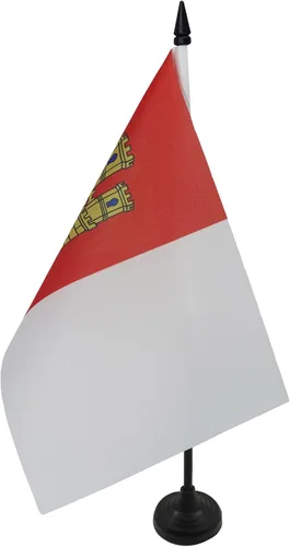 Miniatura 59 de Bandera de mesa de Andalucía 4'' x 6'' - Bandera de escritorio de la región española de Andalucía 5.9 x 3.9 in - Barra y base de plástico negro - AZ