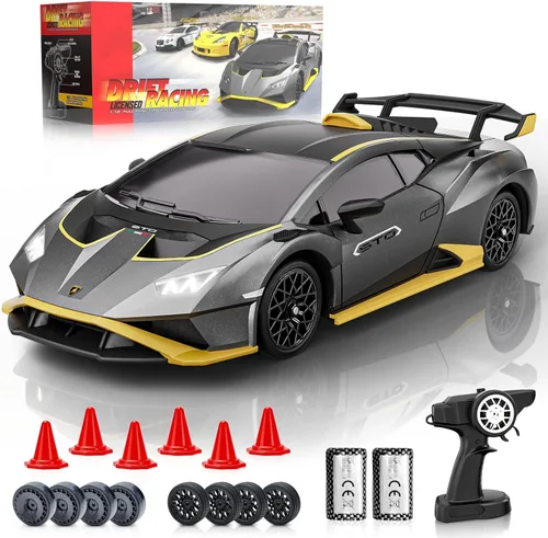 Lamborghini - Auto de control remoto, escala 1:18, auto de juguete Lamboghini con licencia oficial, autos RC geniales para niños y adultos de 4, 5,
