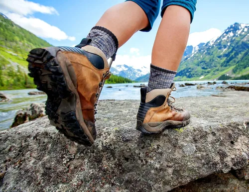 Miniatura 3 de FEIDEER Calcetines de senderismo para hombre, calcetines absorbentes de un cuarto de tripulación para hombre, deportes al aire libre, 345
