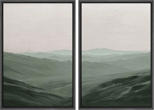 Miniatura 134 de SIGNWIN Lienzo enmarcado para pared, juego de arte sereno de paisaje de pantanos, ilustración rústica, arte moderno, minimalismo, decorativo