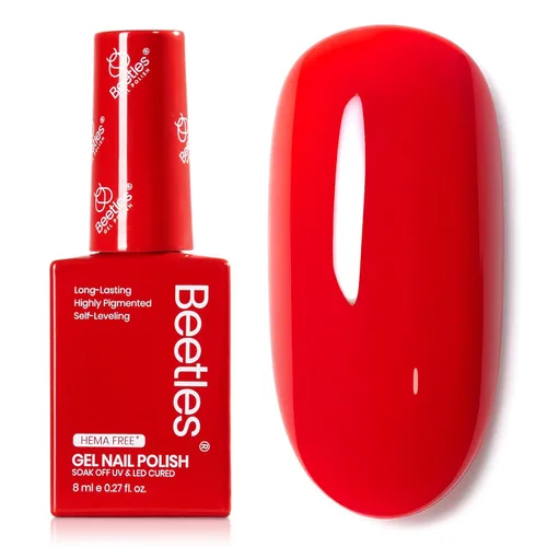 Miniatura 20 de Beetles - Esmalte de uñas de gel ultravioleta semipermanente sin HEMA de alto brillo para manicura francesa y arte de uñas, frasco a juego, blanco
