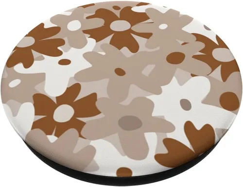 Miniatura 2 de PopSockets intercambiables PopSockets PopGrip con diseño retro y bohemio, diseño de flores beige