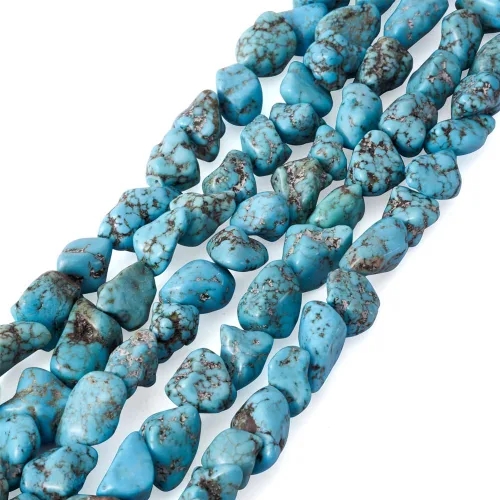 Miniatura 4 de Fashewelry Cuentas de piedra irregulares de ágata colorida natural, cuentas sueltas de pepita de 0.394-0.512 in para hacer joyas agujero: 0.031 in