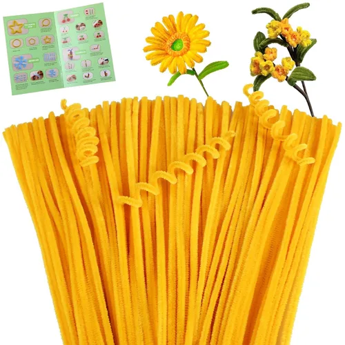 Miniatura 32 de Giwrmu 100 piezas de tallos de felpilla para limpiar tubos, color verde militar, suministros de manualidades para el día de la madre, creativos