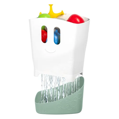 Miniatura 12 de Ubbi Set de regalo esencial para el tiempo del baño del bebé, recipiente de juguete de baño con drenaje de pie, apto para lavavajillas, blanco Set