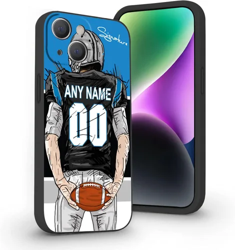 Miniatura 29 de Funda de fútbol personalizada con nombre y número para iPhone17 Air 16 15 Pro Max 14 13 Mini 12 11 Xs Max Xr SE3 8 7 6 Plus, silicona líquida
