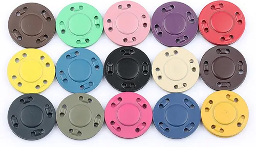 Miniatura 6 de Juego de 6 botones magnéticos, suministros de costura, hebilla magnética de metal, 3 pares de botones invisibles a presión para ropa, abrigo, Verde