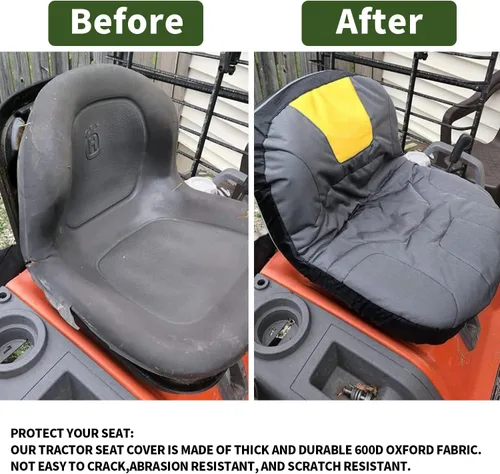 Miniatura 6 de Funda de asiento para cortacésped, funda de asiento de tractor Oxford de poliéster resistente con superficie acolchada de cojín, compatible